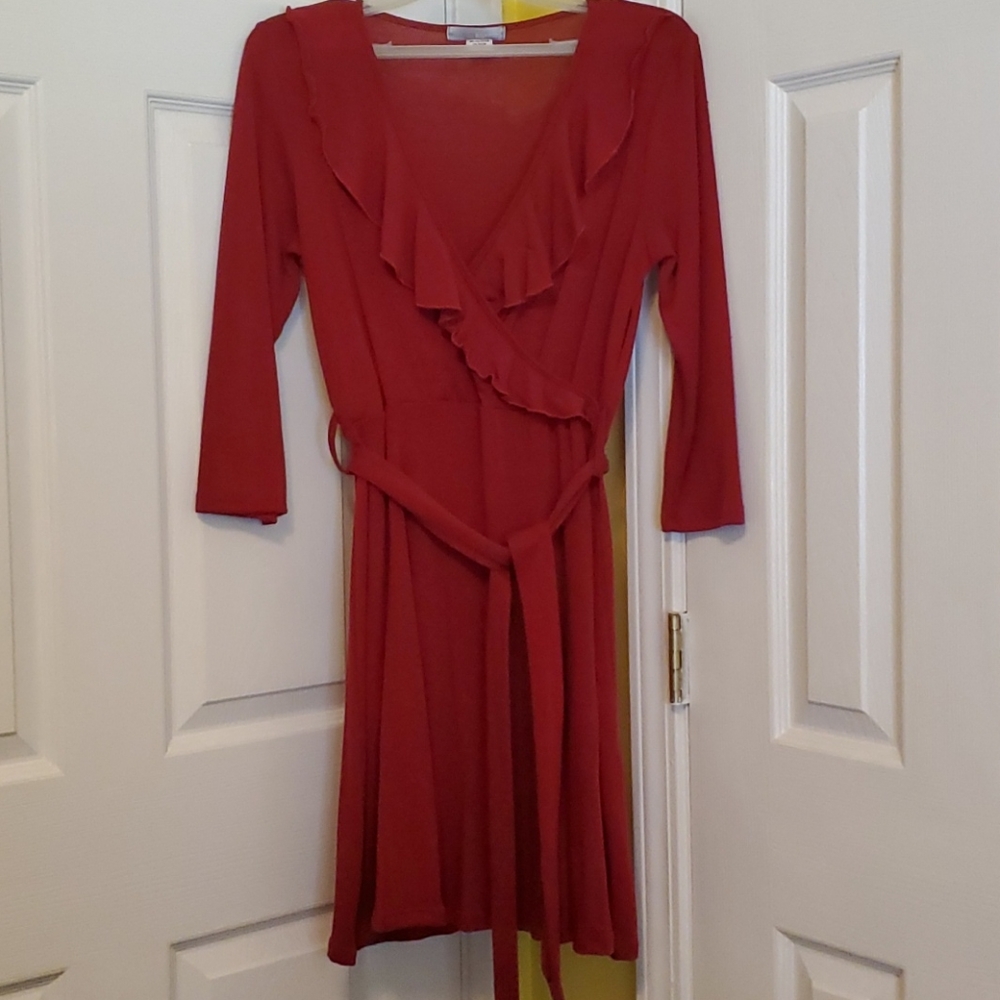 Espresso, red knit dress, size Medium